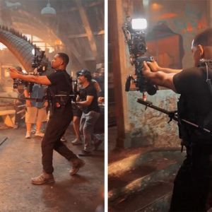 Will Smith Handles Gun, Camera at Same Time In 'Bad Boys 4' Behind the Scenes