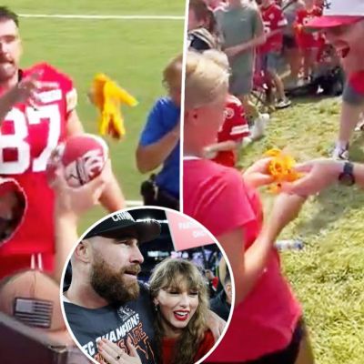Travis Kelce shows love to Taylor Swift fan, gives her his glove at Kansas City Chiefs training camp