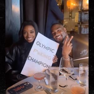 simone biles at dinner olympic champion