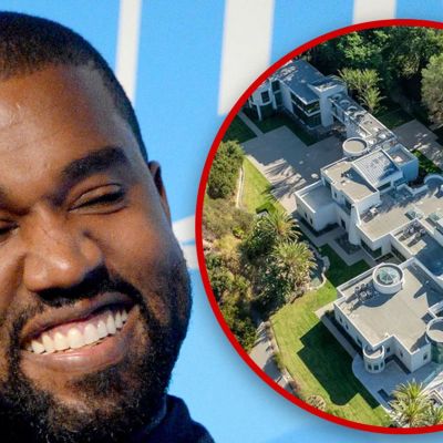Kanye West's $35 Million Beverly Hills Mansion Looks Lavish From Above