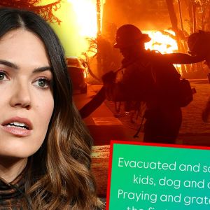 Mandy Moore Evacuates With Kids & Pets, Unsure If Home's Still Standing Amid Wildfires