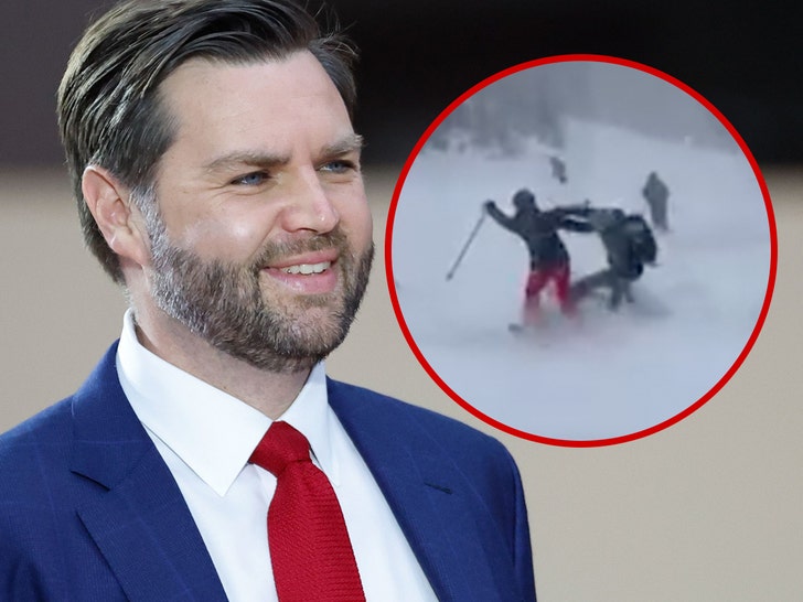 jd vance laughing at skier collision