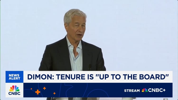 Jamie Dimon: Tenure is 'up to the board'