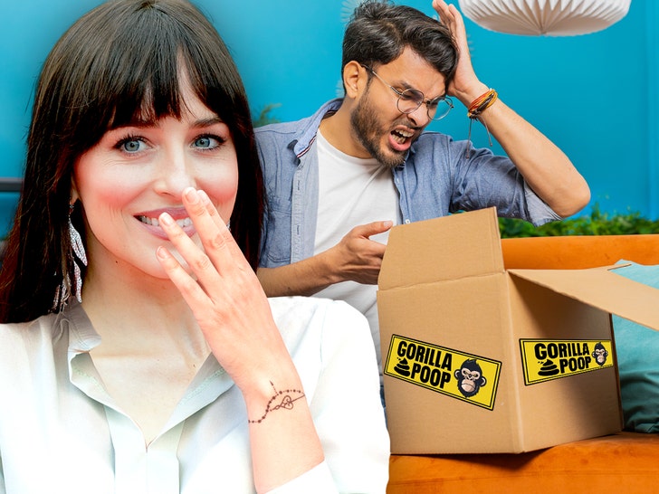 dakota johnson gorilla poop composite