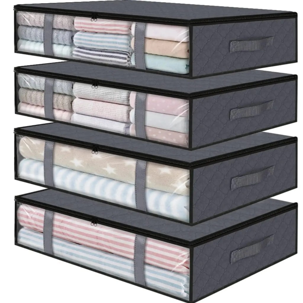 gray under bed storage