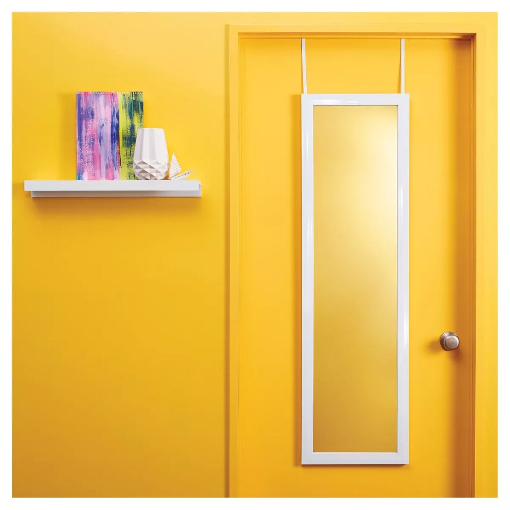 white over-the-door mirror