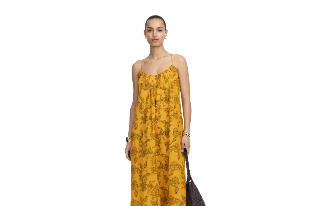 Madewell U-Neck Crossback Maxi Dress in Paisley