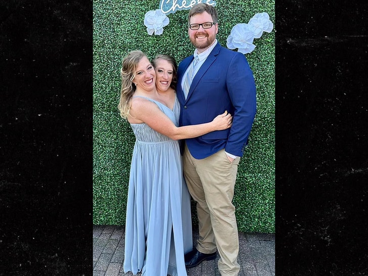 abby and brittany hensel and husband josh bowling