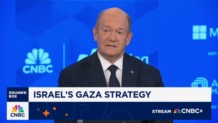 Israel's global standing is 'desperately at risk because of the suffering of Palestinian civilians,' says Sen. Chris Coons