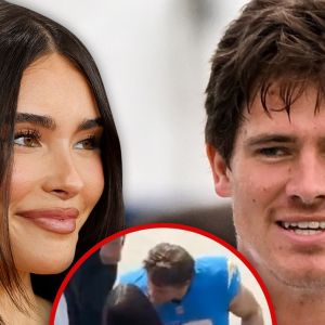 Madison Beer Kisses Justin Herbert on Sideline Pregame