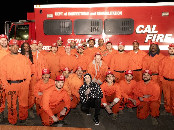 Travis Barker Meets With Incarcerated Firefighters From LA Fires Photos 2