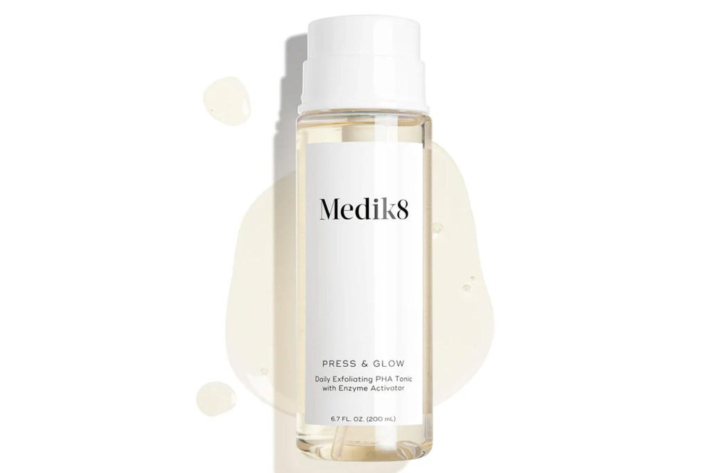 Medik8 Press & Glow Daily Exfoliating PHA Tonic with Enzyme Activator.