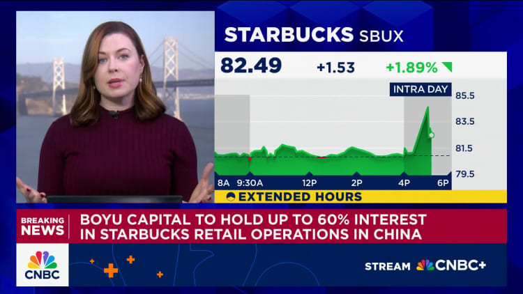 Boyu Capital to hold up to 60% interest in Starbucks retail operations in China