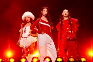 The singing voices of HUNTR/X from "KPop Demon Hunters, " REI AMI, Ejae and and Audrey Nuna perform at the iHeartRadio 102.7 KIIS FM's Jingle Ball 2025 Presented by Capital One held at Intuit Dome on December 05, 2025 in Los Angeles, California.