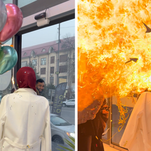 Birthday Balloons Explode in Woman's Face in Wild Video