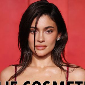 Kylie Jenner Shows Off Cleavage in Tight Leather Top While Promoting New Perfume