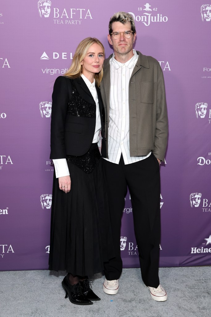 Justine Lupe and Timothy Simons attend the 2026 BAFTA Tea Party