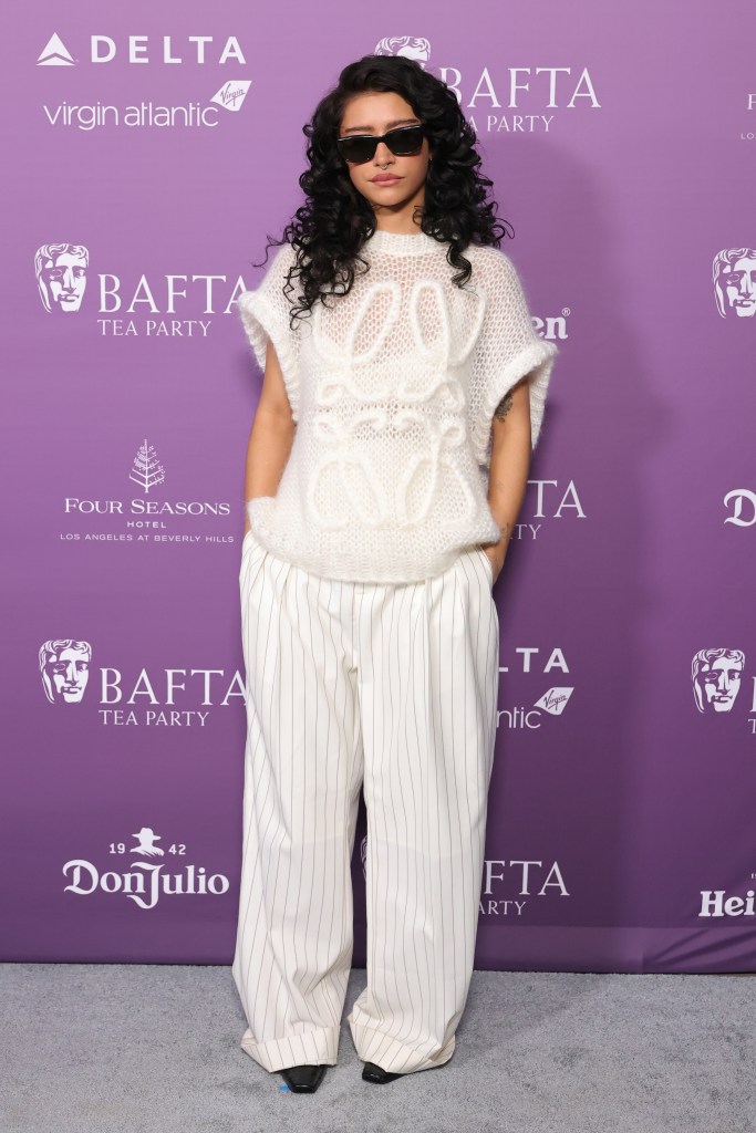 Odessa A'zion attends the 2026 BAFTA Tea Party 