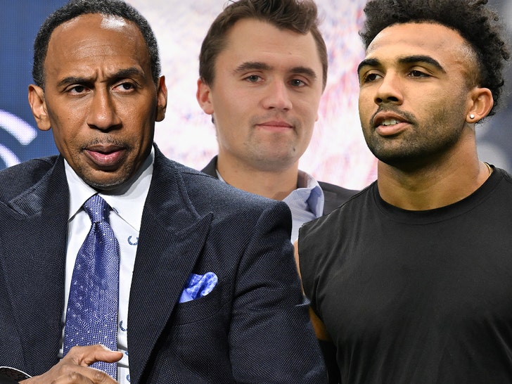stephen a smith, charlie kirk, and christian kirk getty comp