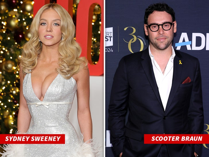 Sydney Sweeney and Scooter Braun getty 1