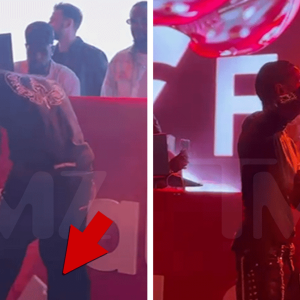 Travis Scott Pulverizes Sign on Video During Pre-Super Bowl Performance