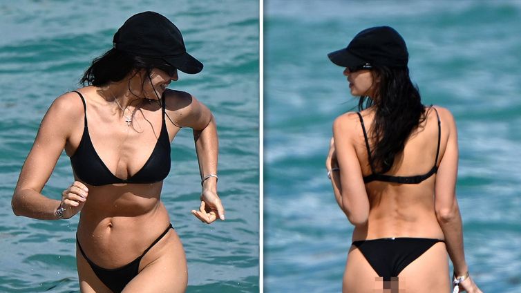 Irina Shayk Shows Off Bikini Body During Beach Day With Daughter in Miami