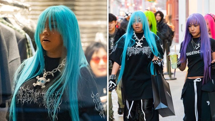 North West's Neon Takeover With Friends at Alexander Wang in NYC