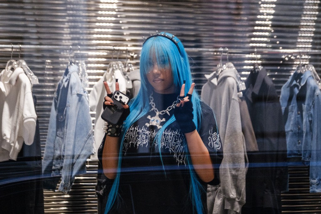 North West wears balenciaga while shopping in NYC