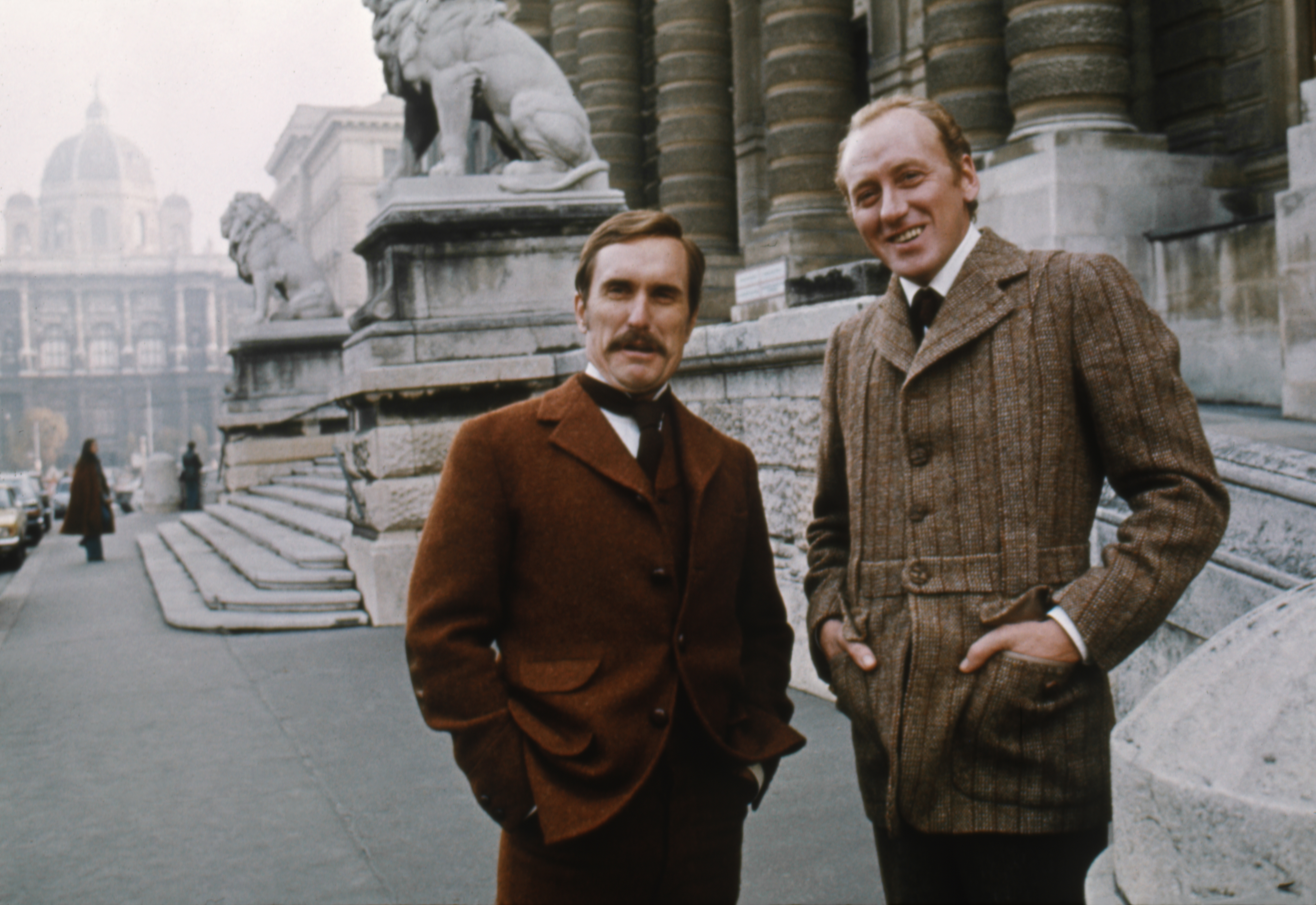 Robert Duvall and Nicol Williamson in "The Seven Percent" in 1976