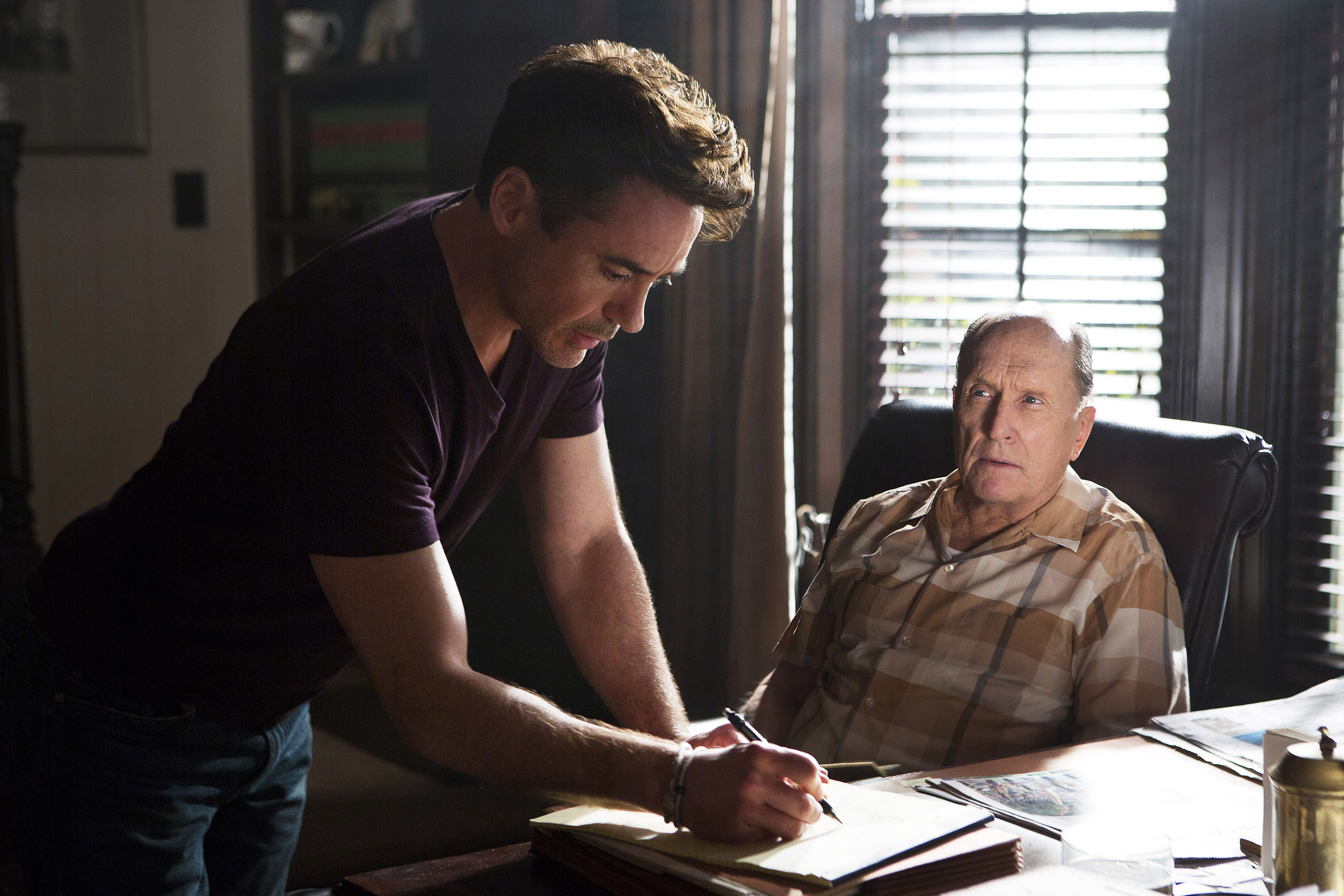 Robert Duvall and Robert Downey Jr. in "The Judge" in 2014