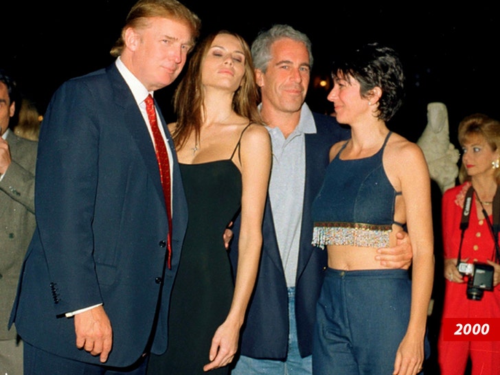 Jeffrey Epstein donald trump Melania Knauss Ghislaine Maxwell getty 3