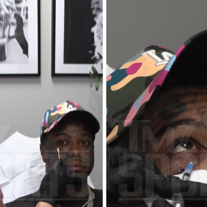 Blueface Gets Injury Fixed After Taking Elbow to Face in Sparring Session