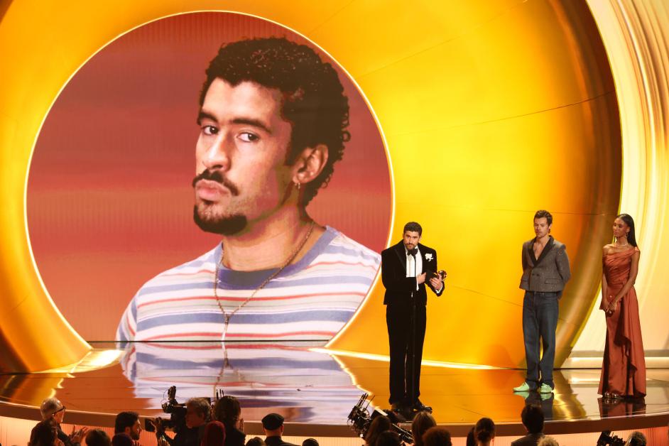 Bad Bunny receives the award for Album of the Year at the 68th GRAMMY Awards held at the Crypto.com Arena on February 01, 2026 in Los Angeles, California.
