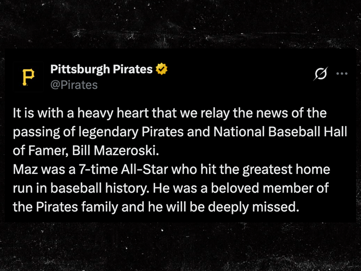 Bill Mazeroski pittsburgh pirates statement x