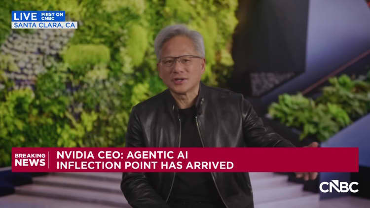 Nvidia CEO Jensen Huang on AI's pressure on software stocks