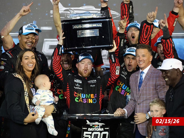Tyler Reddick celebrating Daytona 500 getty