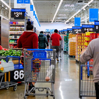 Walmart customers seeking value drive sales higher