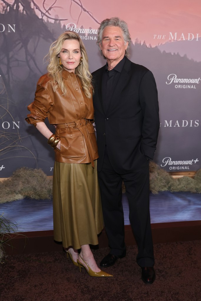 Michelle Pfeiffer and Kurt Russell attend the premiere of "The Madison"
