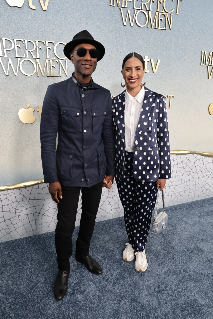 Aloe Blacc and Maya Jupiter attend the "Imperfect Women" premiere