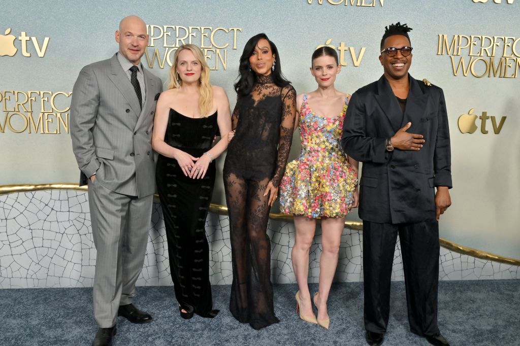 Corey Stoll, Kerry Washington, Kate Mara, Elisabeth Moss and Leslie Odom Jr. attend the "Imperfect Women" premiere