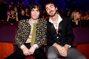 Sombr and Bryce Glenn at the 2026 iHeartRadio Music Awards held at Dolby Theatre on March 26, 2026 in Los Angeles, California.