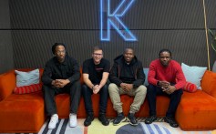 L-R: Avelino; Kenny McGoff, Kobalt; Roland Ashitey and Gautier Mukuna, Sync Music