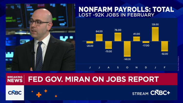 Fed Governor Stephen Miran: Labor demand isn't strong enough because monetary policy is too tight