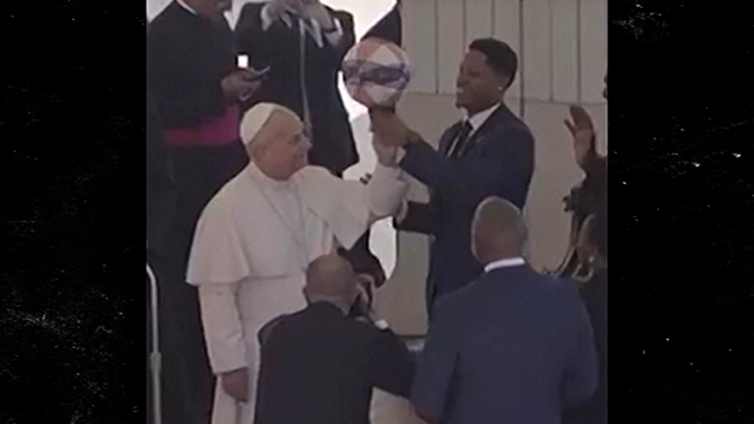Pope Leo Spins Basketball on Finger with Help of Harlem Globetrotters