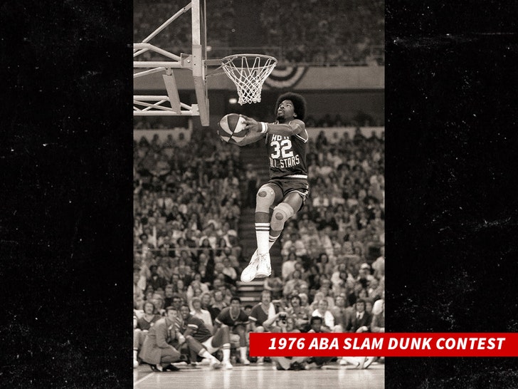 julius irving 1976 ABA Slam Dunk Contest getty 1