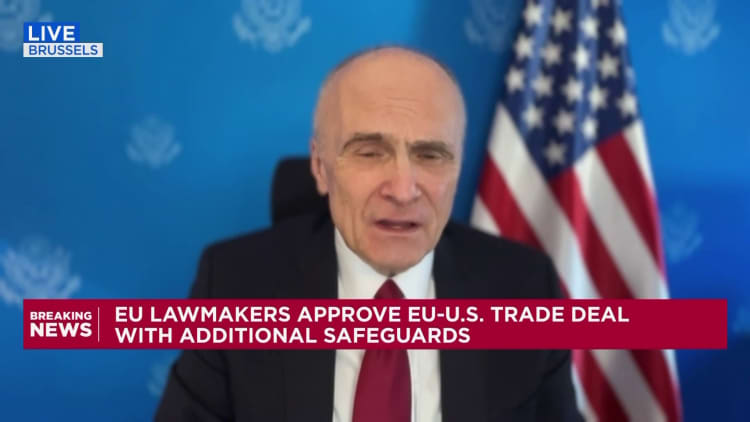 U.S. envoy to EU: Trade deal approval a major step forward