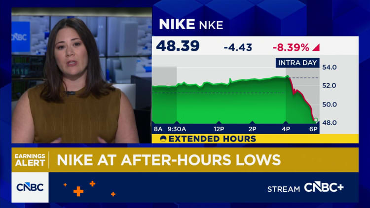 Nike CFO: Expect sales down low-single digits from now through end of 2026