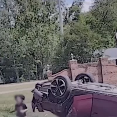 Toddler Escapes Mom's Rollover Car Crash In High-Speed Chase, on Video
