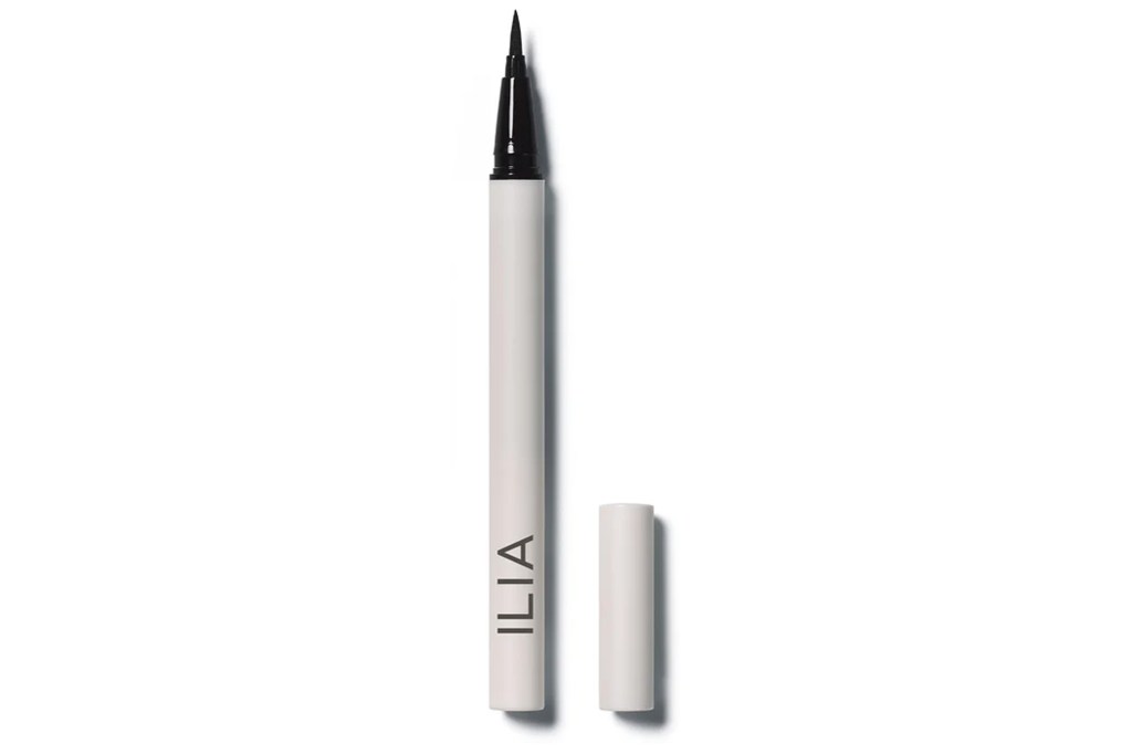 ILIIA liquid eyeliner with its cap removed, showcasing the fine tip.