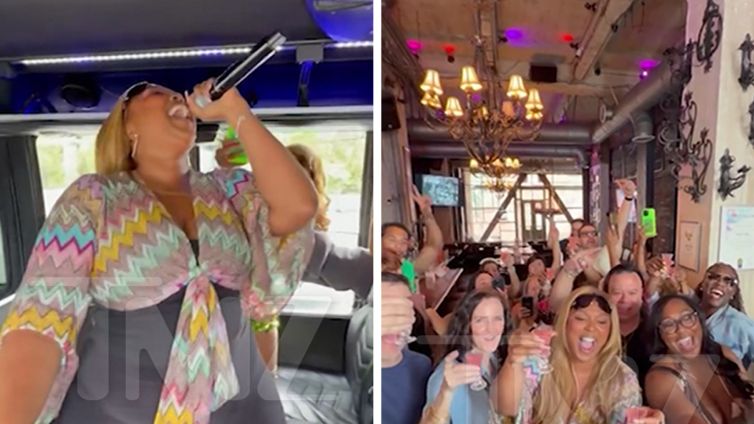 Lizzo Rocks Packed TMZ Brunch Bus With Surprise Live Performance